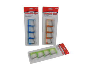 Tablecloth clips, pack of 4, assorted colors