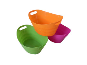 Plastic storage bucket, assorted colors