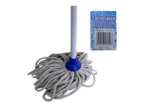 Cotton mop with metal handle