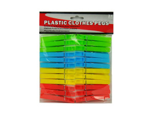 Plastic clothes pins, pack of 24