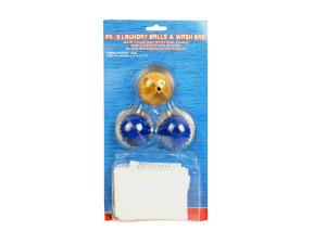 Dryer balls and laundry bag set, 3 pieces
