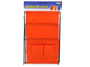 Three pocket magazine rack