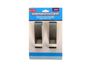 Stainless steel over the door hooks