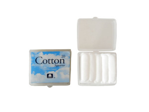 Cotton squares in box