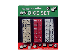 Dice set, 36 pieces