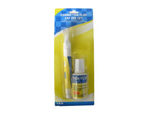 Correction pen and liquid, pack of 2