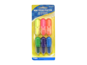 Mini highlighters, pack of 6