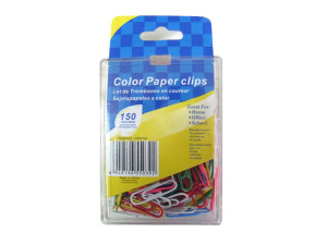 Colored paper clips, pack of 150