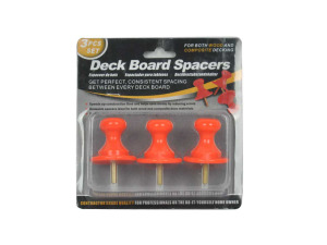 Deck board spacers, pack of 3