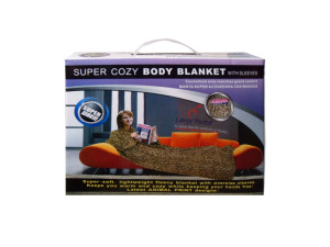 Animal print body blanket with sleeves