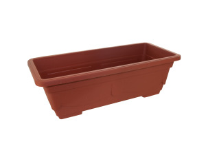 Rectangular clay-look plastic pot