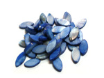 17MM Td Blue Fw Shell Dbl Cone Beads
