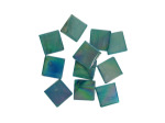 15MM Aqua Blue Sq Fw Shell Beads