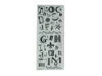153 White & Black Alphabet & Shape Rub-Ons