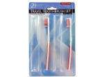 2 pack travel toothbrushes with holders