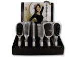 Silver hair brushes and hand mirrors