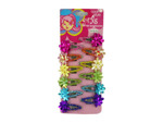 12-pc colored flower hair clips