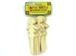12 pack assorted shapes wood sticks (assortment may vary)