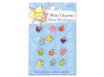 12 piece mini charms hearts, flowers, stars, butterflies