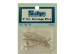 12 piece round white corsage pins