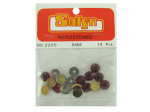 14pc 8mm red rhinestones