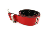 red vinyl glossy belt
