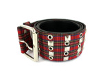red plaid belt