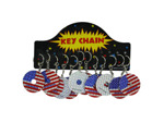 america round flay keychain (12 per card)