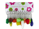 plastic fruit keychain (12 per card)
