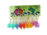 assorted clear color plastic genie lamp k/c (12 per card)