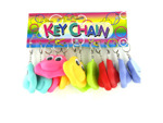 asst color frog coinbag w/moveable eyes k/c (12 per card)