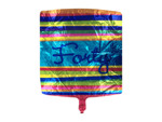 ''Striped mylar BALLOON celebrating ''''forty''''''