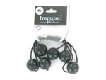 3 pack black hair ties