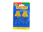 4 piece girls assorted colors hair clips
