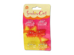 6 piece assorted colors mini hair jaw clips