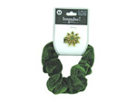 assorted style velour scrunchi with jeweled pin