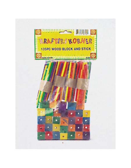 135pc wood block/stick