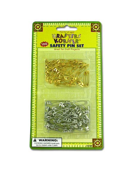100pc safety pin cft set
