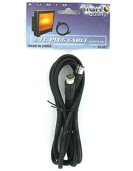 6' plug cable (screw on )
