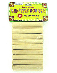 18PC WOOD POLE NATURAL