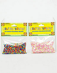 60GRM CLRD BEADS 3ASST X2