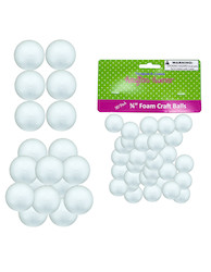 FOAM CRAFT BALLS ASST SML