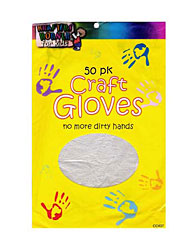 50PK CRAFT GLOVES KIDS X2
