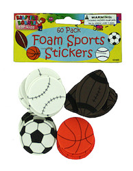 FOAM SPRTS STICKERS 60PC
