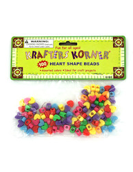 100PC HEART SHAPED BEADS