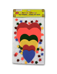 FELT HEARTS/STARS CUTOUTS