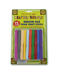 72PK MED FOAM STICKS