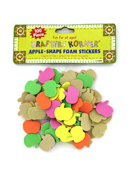 FOAM APPLE STICKERS 100PC