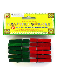 24PK COLOR CLOTHESPINS