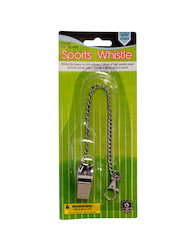 WHISTLE W/METAL CHAIN